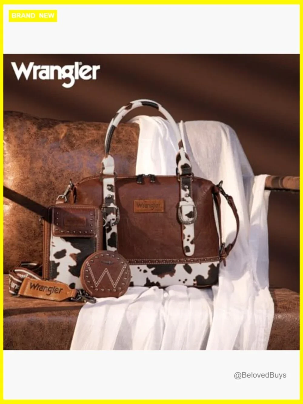 Leather Doctor Bag Set with Top Handle and Crossbody Strap - Picture 3 of 7